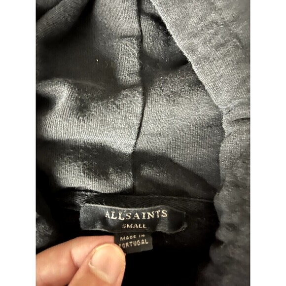 AllSaints Nightwolz Lo Hoodie Black Size Small Women's Perfect Condition Used - Picture 6 of 7
